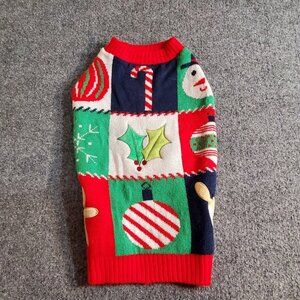 Holiday Theme Dog Sweater Christmas Tree Size Medium Breed 20-50 Pound